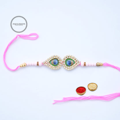 Peacock Feather | Mor Pankh Style Single Rakhi for Rakshabandhan