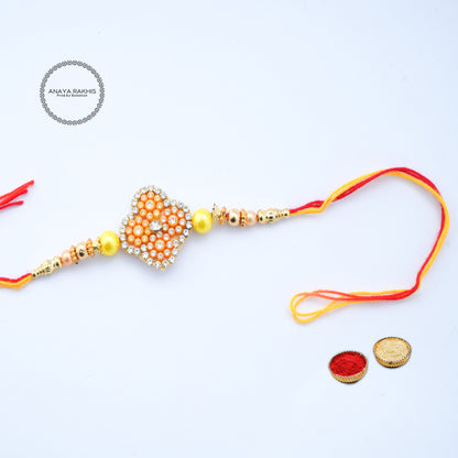 Flower Design Single Rakhi for Rakshabandhan