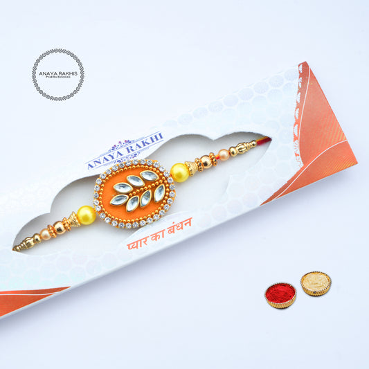 Stylish Designing Single Rakhi for Rakshabandhan