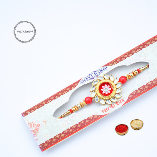 Rangoli Design Single Rakhi for Rakshabandhan