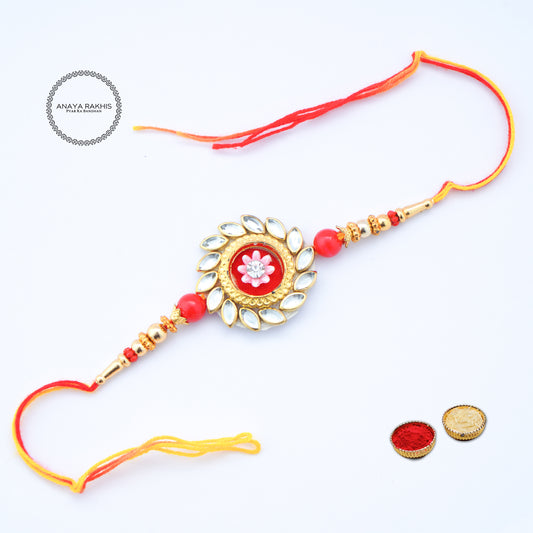 Rangoli Design Single Rakhi for Rakshabandhan