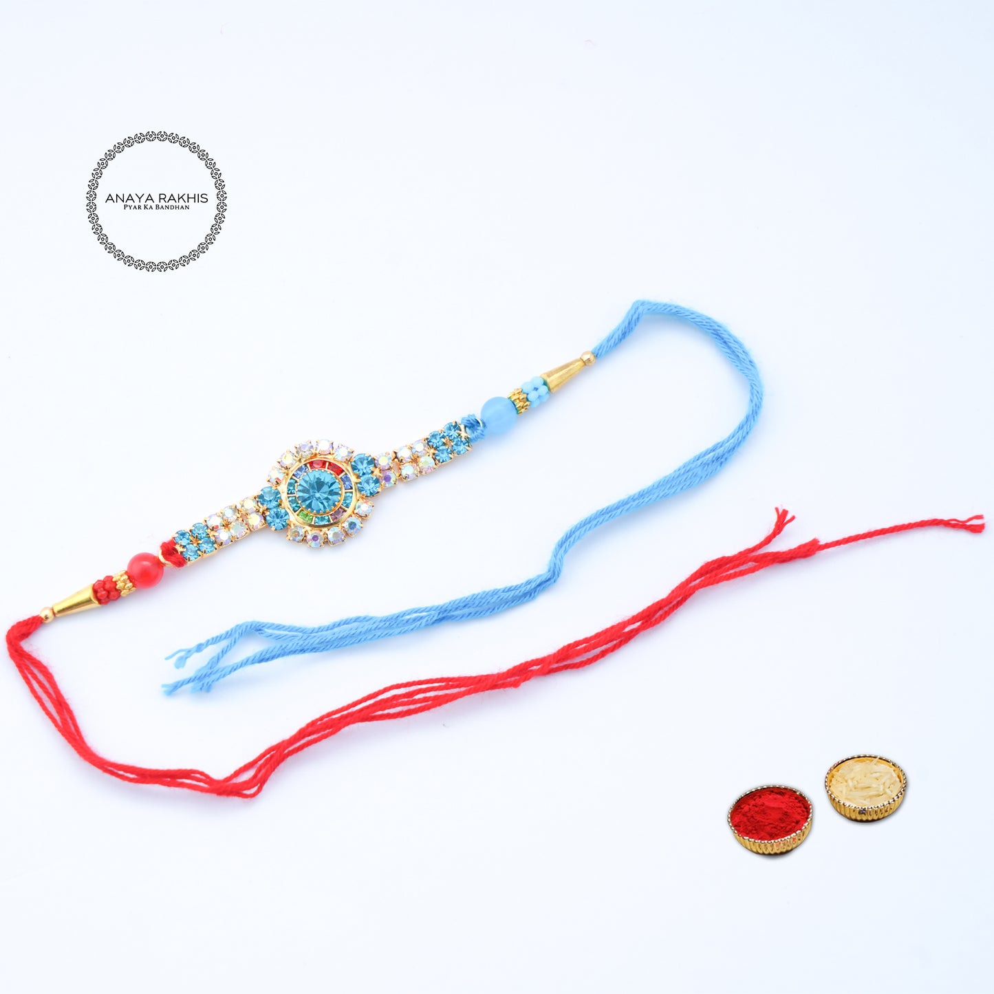 Flower Design Single Rakhi for Rakshabandhan