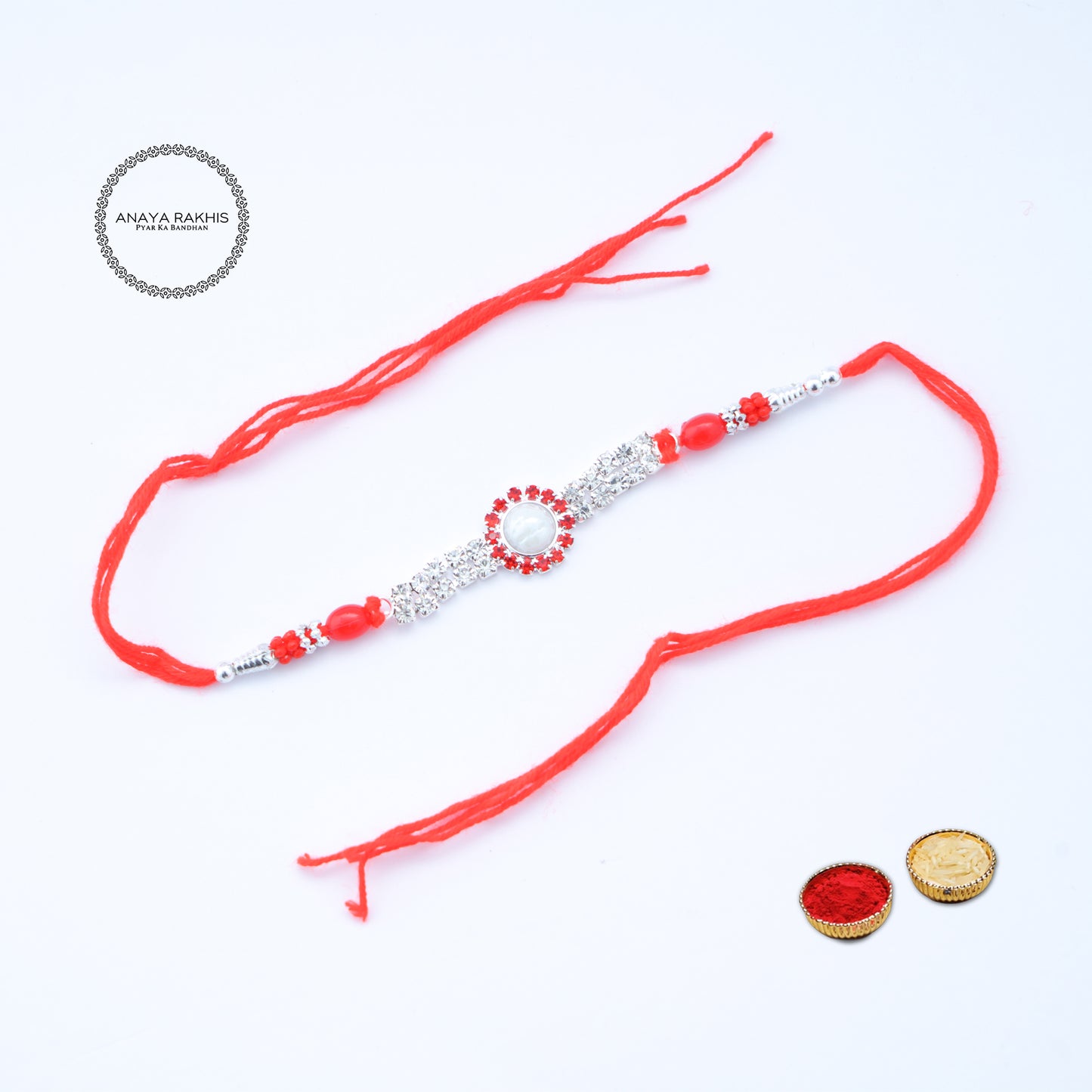 Flower Shape Design Single Rakhi for Rakshabandhan