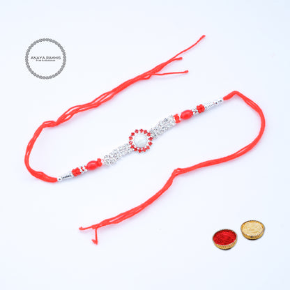 Flower Shape Design Single Rakhi for Rakshabandhan