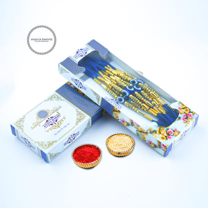 Evil Eye Thread Rakhi for Rakshabandhan | Bhaiya | Bhai | Brother (12 Pack Box)