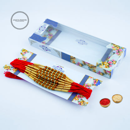 Rudraksh Thread Rakhi for Rakshabandhan | Bhai | Bhaiya | Brother (12 Pack Box)