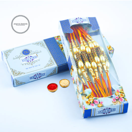 Stylish Simple Thread Rakhi for Bhaiya | Bhai | Brother (12 Pack Box)