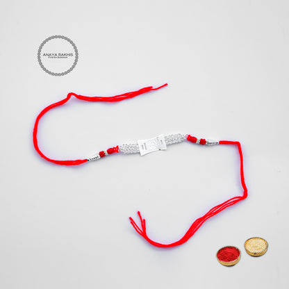 Stylish White & Red Single Rakhi for Bhai | Brother | Bro | Rakshabandhan