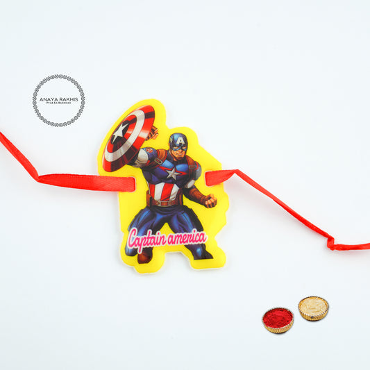 Captain America Avengers Themed Kids Rakhi for Rakshabandhan