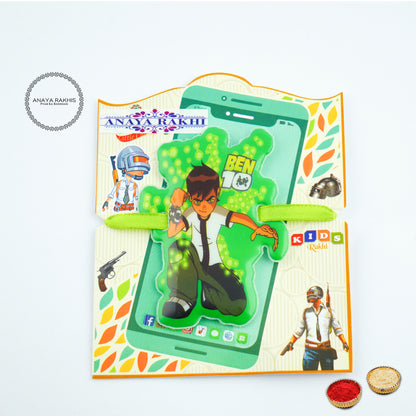 Ben 10 Cartoon Themed Kids Rakhi for Rakshabandhan