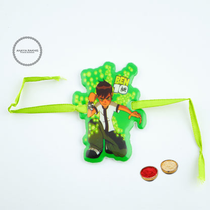 Ben 10 Cartoon Themed Kids Rakhi for Rakshabandhan