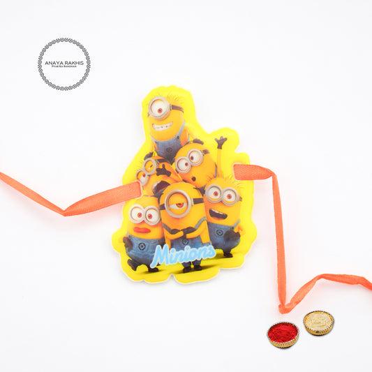 Minions Cartoon Themed Kids Rakhi for Rakshabandhan