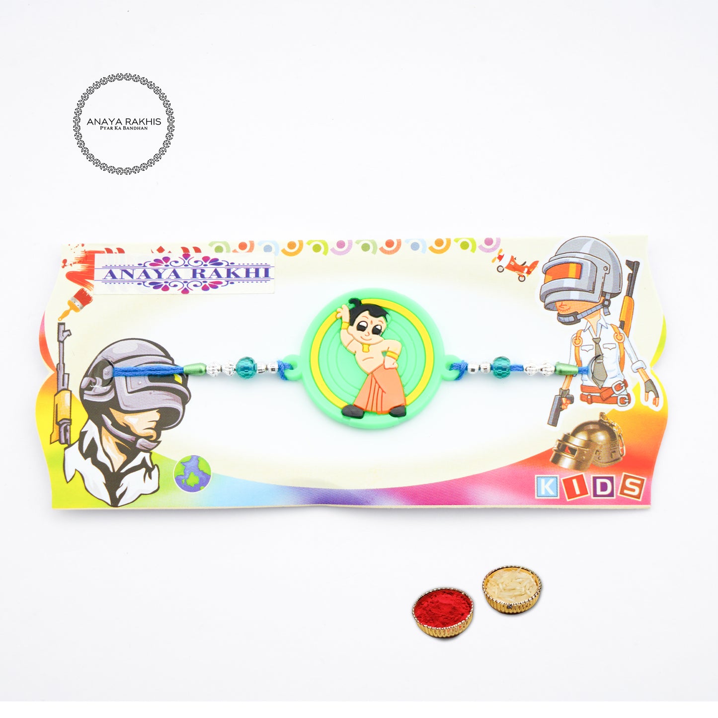 Chhota Bheem Cartoon Themed Kids Rakhi for Rakshabandhan